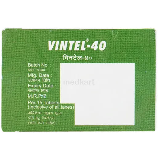 vintel 40mg tablet 15's